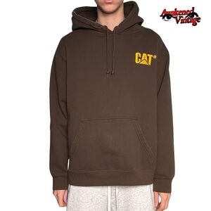 Caterpillar Cat hoodie brown size XL skater Y2K